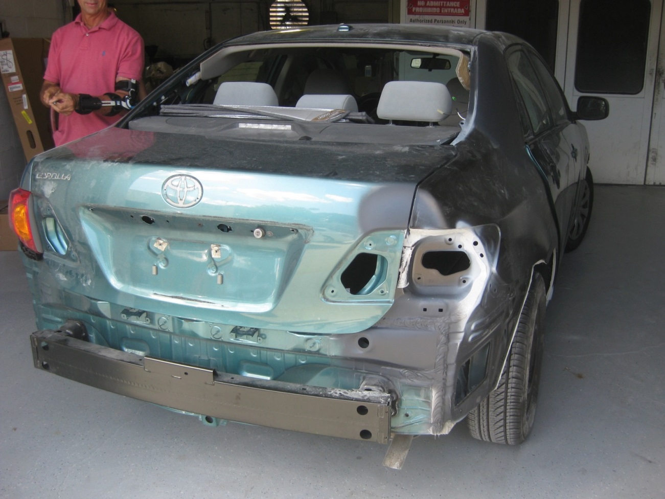 Before and After Pictures of a Toyota Corolla Fixed by Elite Paint & Body Shop