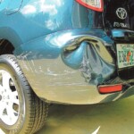 Toyota Rav 4 before Elite Paint & Body Shop fixed it.